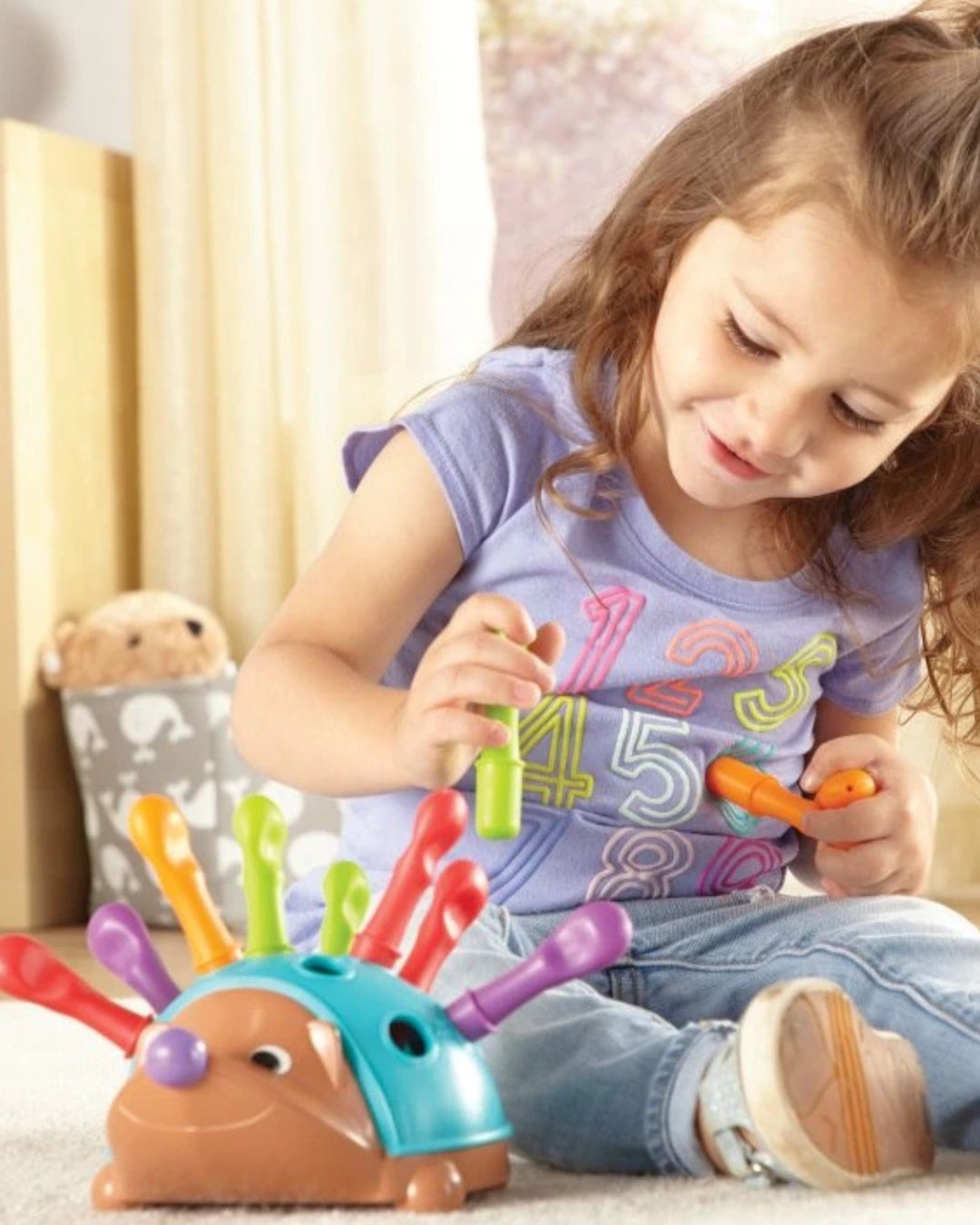 Learning Resources – Ježek pro jemnou motoriku – modrý